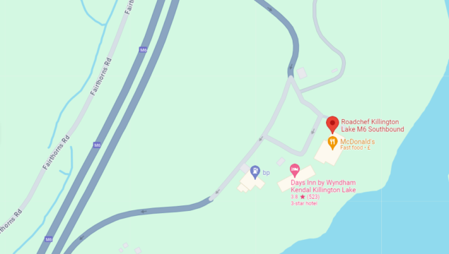 Google map of Road Chef Killington Services